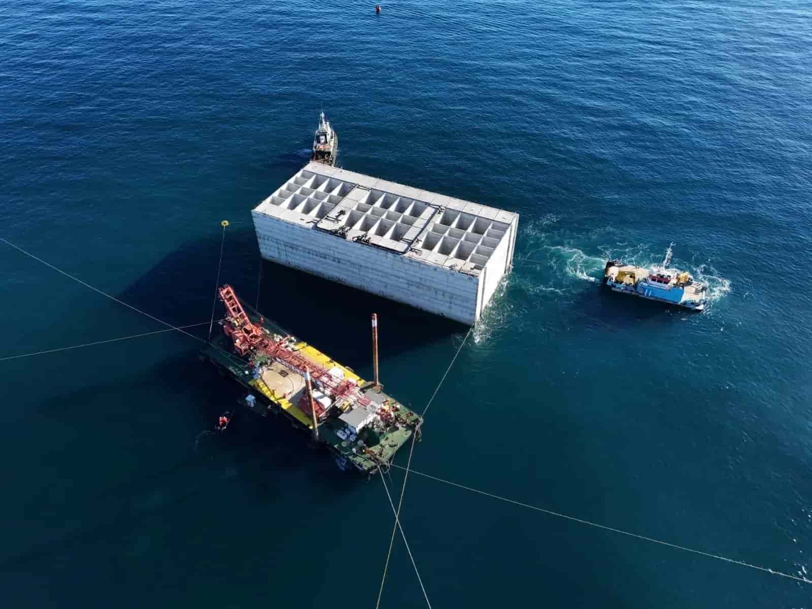 Webuild: posato il primo mega cassone della Nuova Diga Foranea di Genova