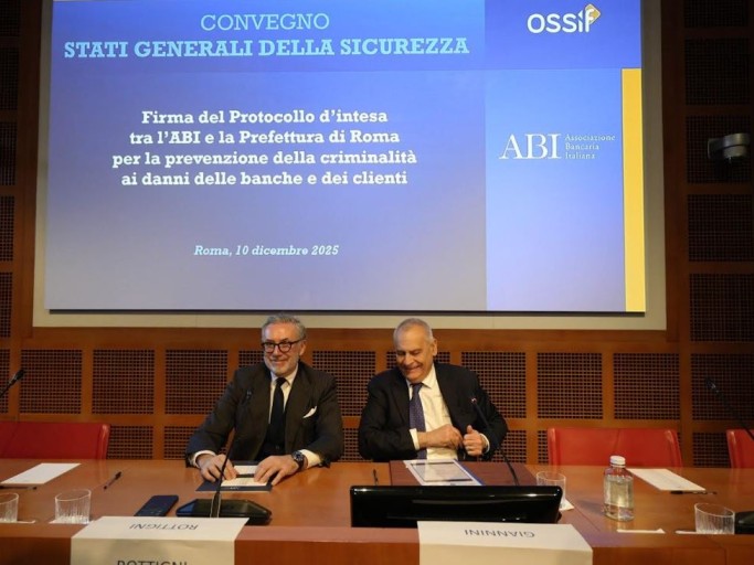 ABI e Prefettura di Roma rinnovano accordo per prevenzione della criminalità ai danni di banche e clienti