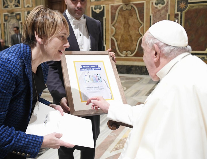 Banca Etica ricevuta in udienza da Papa Francesco in occasione del 25° anniversario