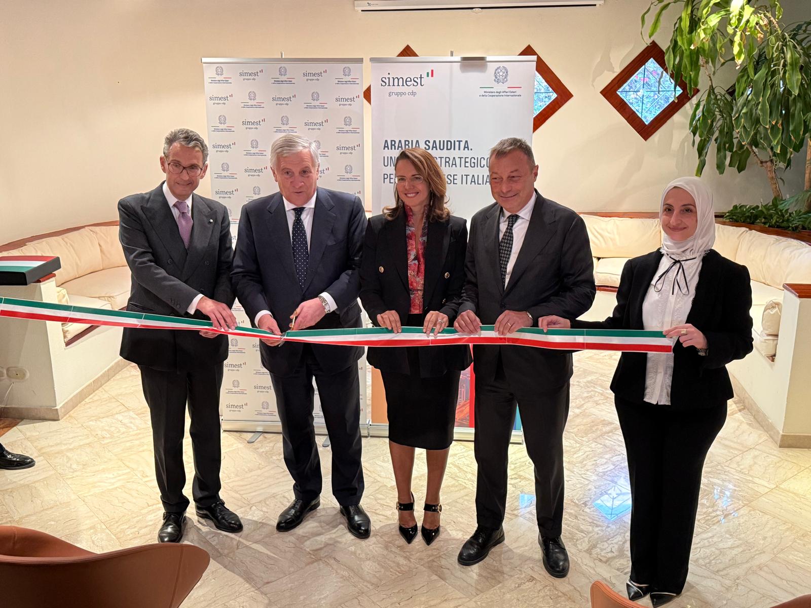 SIMEST (Gruppo CDP): il Ministro Tajani alla cerimonia di apertura dell’antenna a Riyad