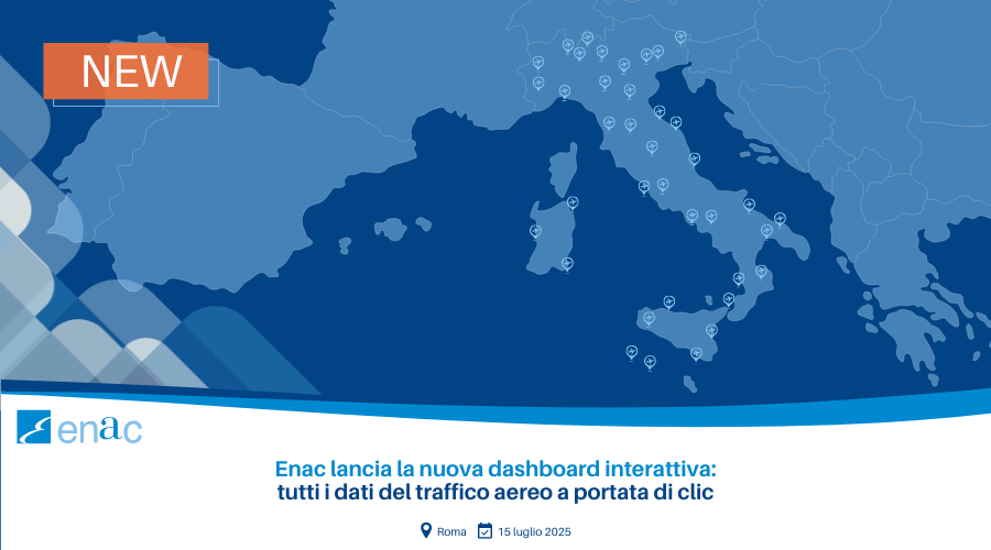 Enac lancia la nuova dashboard interattiva: tutti i dati del traffico aereo a portata di clic